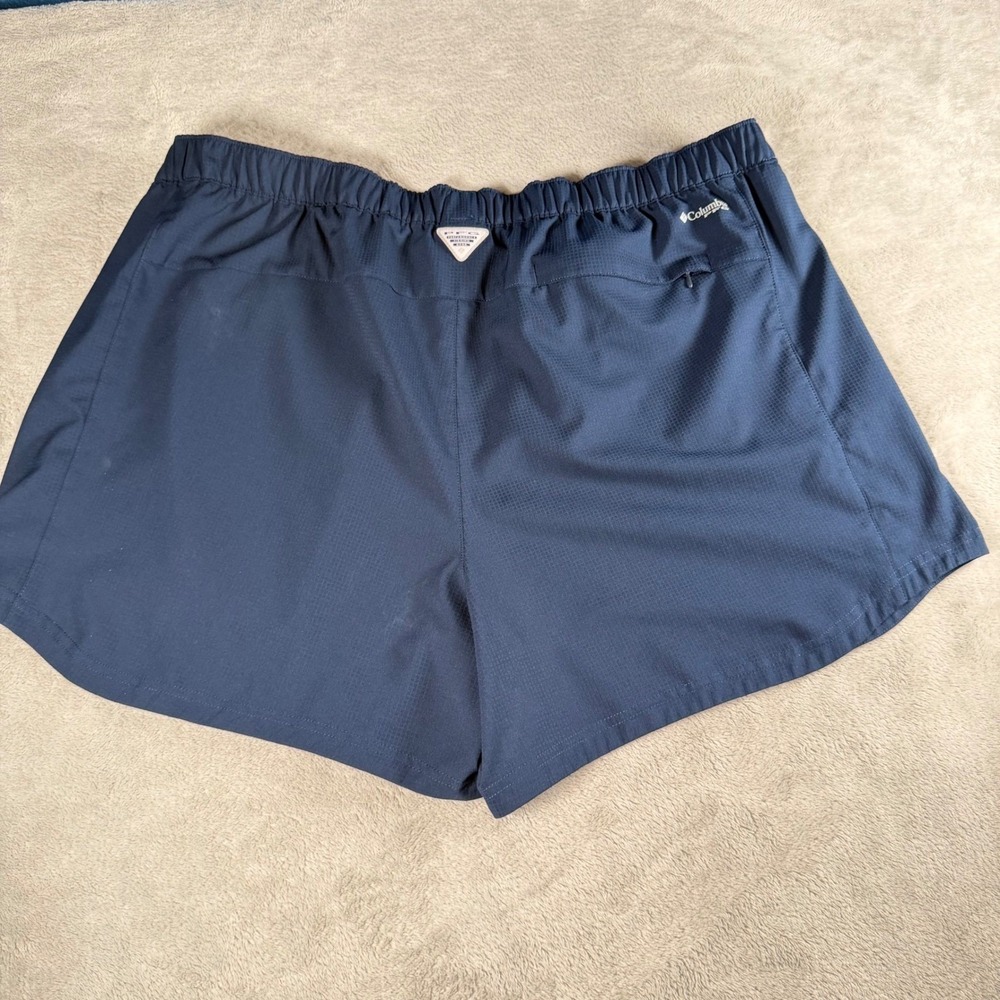 Columbia PFG Mens 2X Navy Blue Performance Fishing Gear Ripstop Shorts FW0067